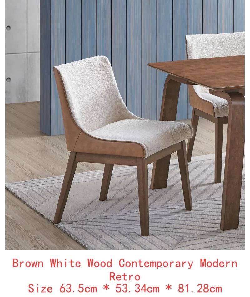 Modern Walnut Finish 5-Piece Dining Set