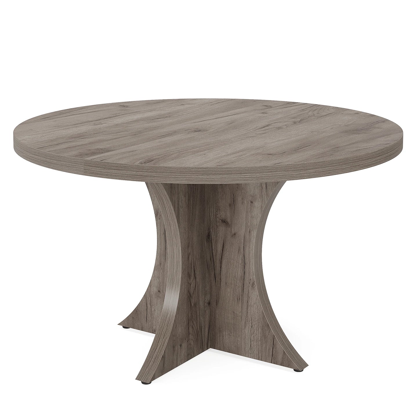 Round Dining Table for 4-6, 47.24-Inch Farmhouse Kitchen Table