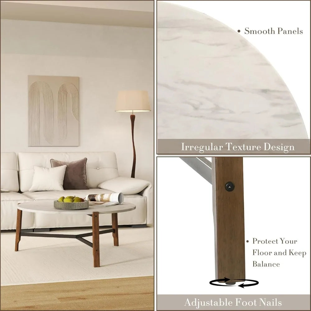 YO Round Coffee Table, 36” Wooden