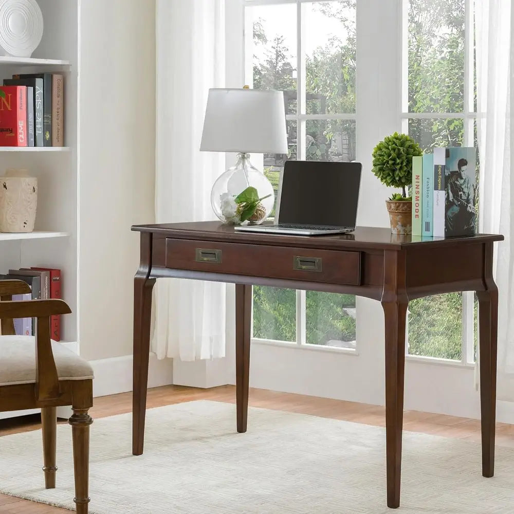 Stratus Home Office Desk, Solid Wood, Drop-Front Keyboard