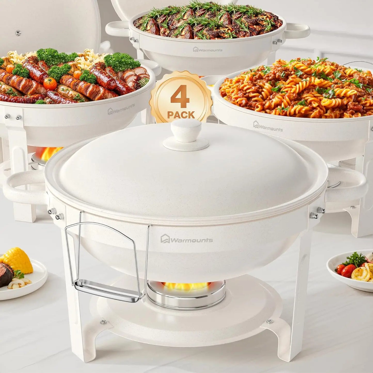 White Chafing Dishes for Buffet