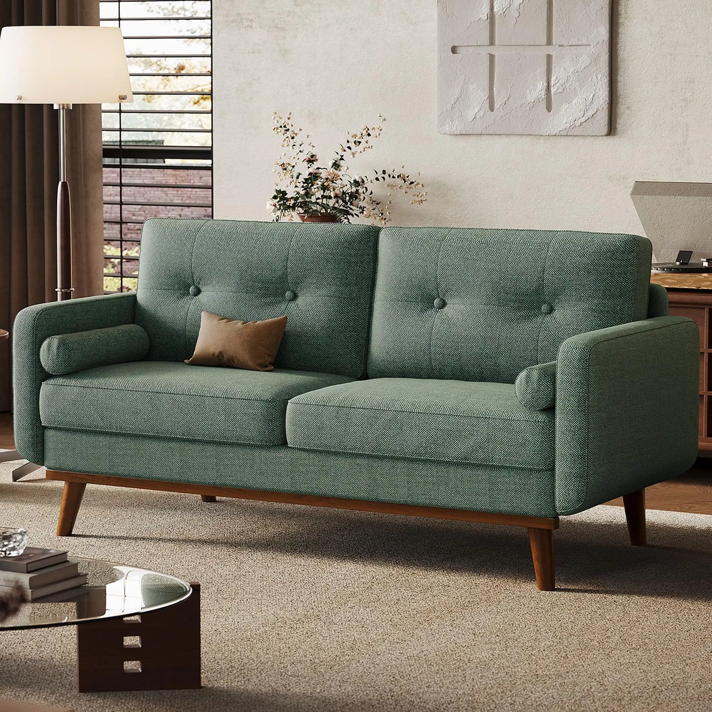 65" Mid Century Modern Couch Sofa Loveseat