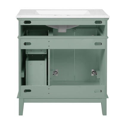 Modern Bathroom Vanity With Sink, Storage Cabinet, Soft Close Doors, Deep & Standard Drawers