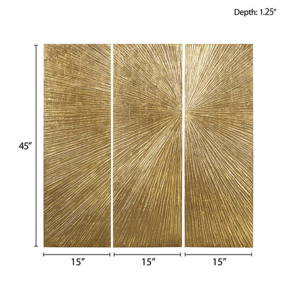 Lumina Aurea™ — Signature Sunburst Hand-Painted Triptych