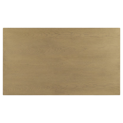 55.1' Wood Coffee Table with Black Legs and Open Storage Shelves
