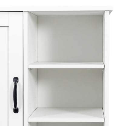 Laundry Cabinet with Doors and Shelf, Tilt-Out Laundry Hamper, Multiple Storage Space