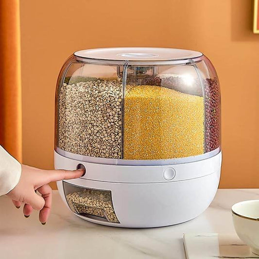 6-Grid Rotating Food Dispenser
