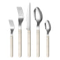 Khen Cream Cutlery Set of 20 –18/8 Stainless Steel Flatware
