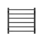 Towel Warmer 6 Bar Electric Heated Towel Rack Wall Mount Plug-in/Bath Towel Heater Matt-Black - Timer
