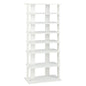 7-Tier Dual Shoe Rack Free Standing Shelves Storage Shelves Concise-Black