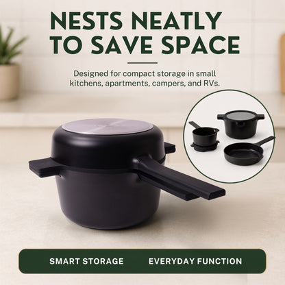 Ceramic Nonstick 5-Piece Stackable Set