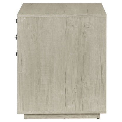 Loomis - 3 Drawer Home Office File Cabinet - White / Gray