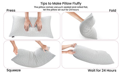 Shredded Memory Foam Pillows 2 Pack