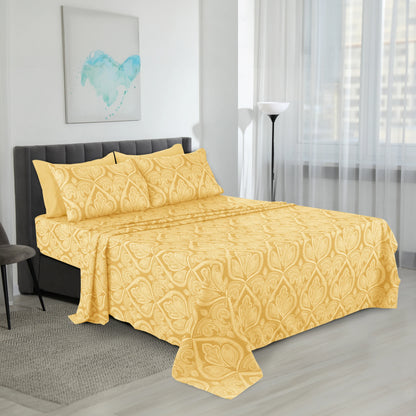 6Pc Paisley Sheet Set, Soft Microfiber
