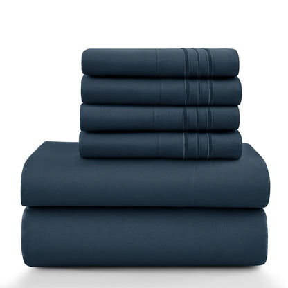 6Pc Solid Sheet Set – Brushed Microfiber