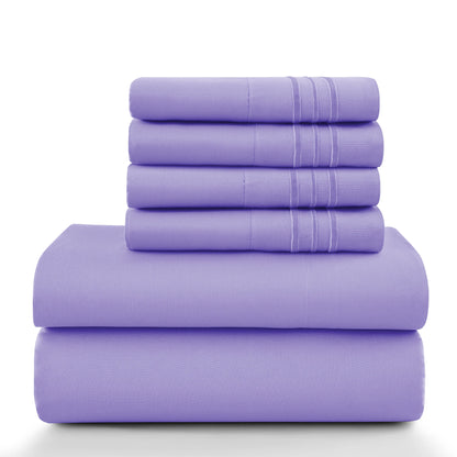 6Pc Solid Sheet Set – Brushed Microfiber