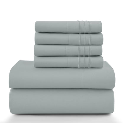 6Pc Solid Sheet Set – Brushed Microfiber