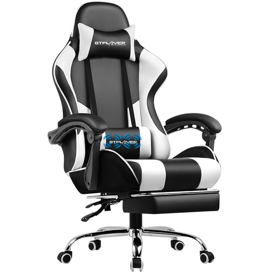 Office and Gaming Chair with Footrest