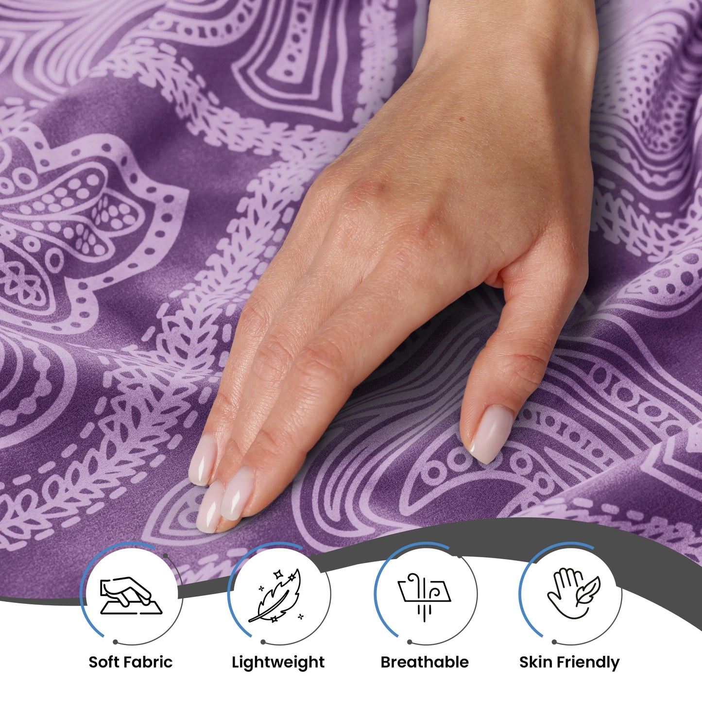 6Pc Paisley Sheet Set, Soft Microfiber