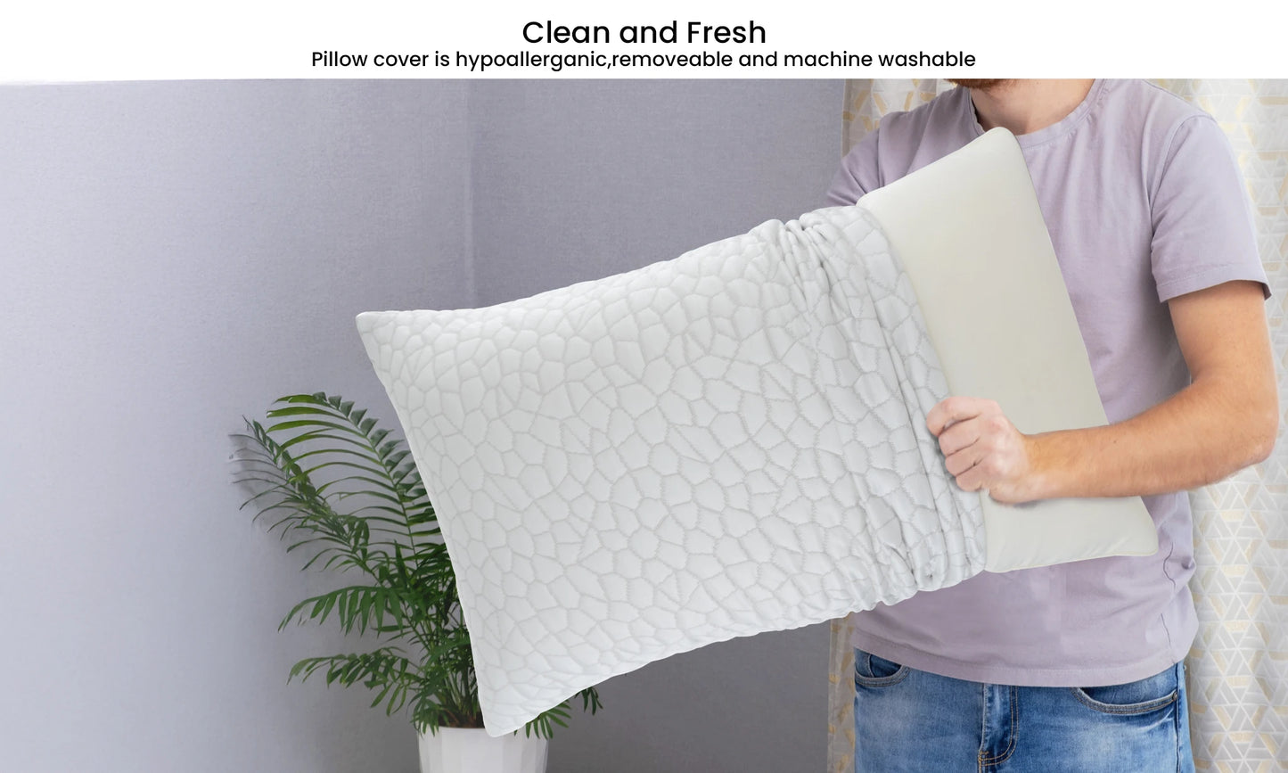 Shredded Memory Foam Pillows 2 Pack