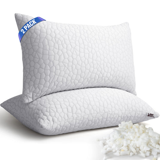 Shredded Memory Foam Pillows 2 Pack