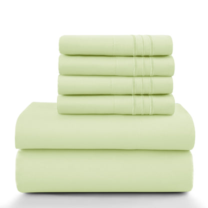 6Pc Solid Sheet Set – Brushed Microfiber