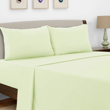Bed Sheet Set - 4 PC - Embroidered Pillowcases
