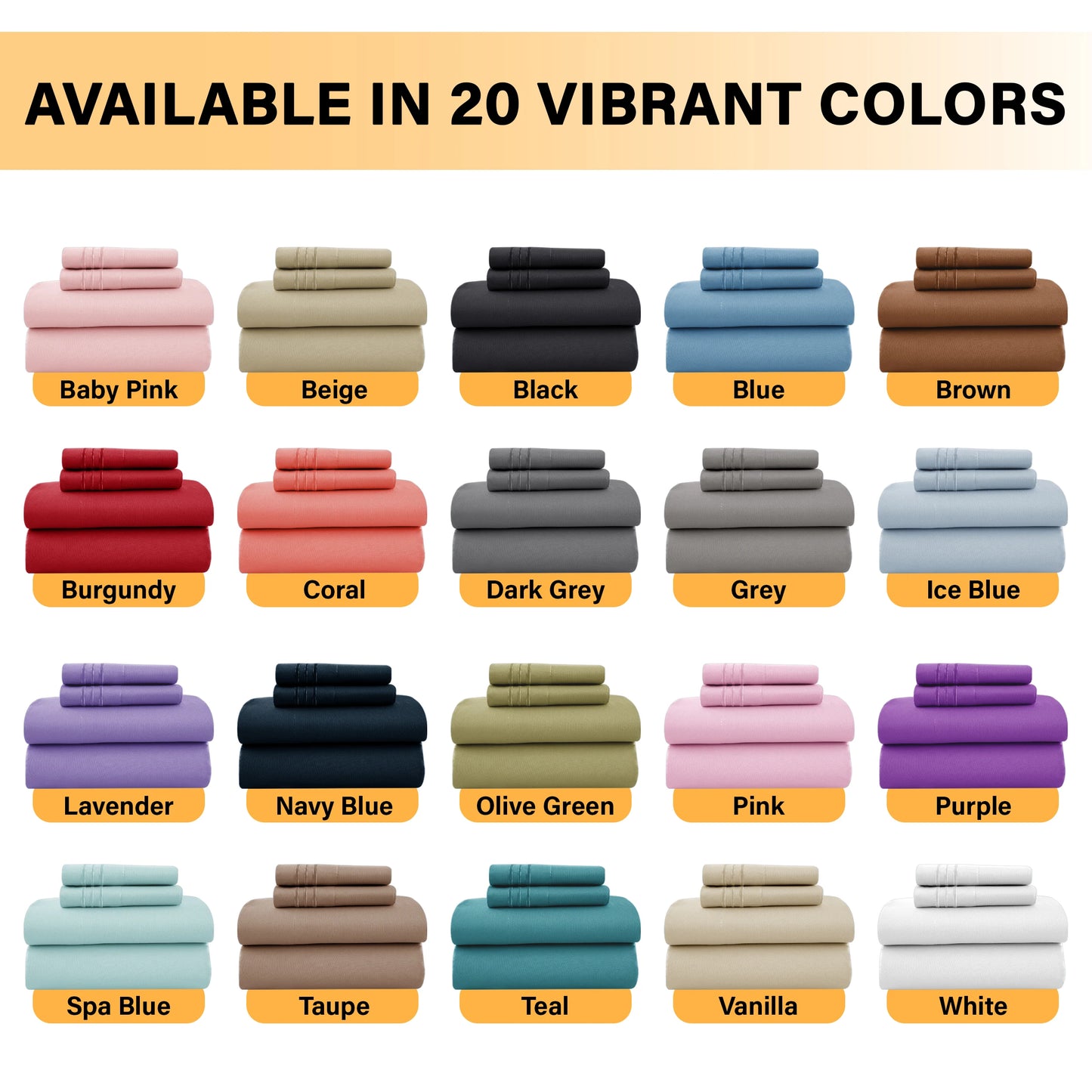 6Pc Solid Sheet Set – Brushed Microfiber