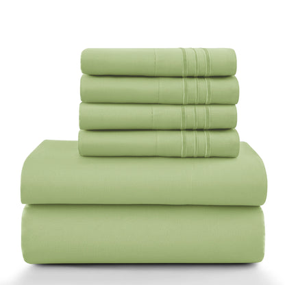 6Pc Solid Sheet Set – Brushed Microfiber