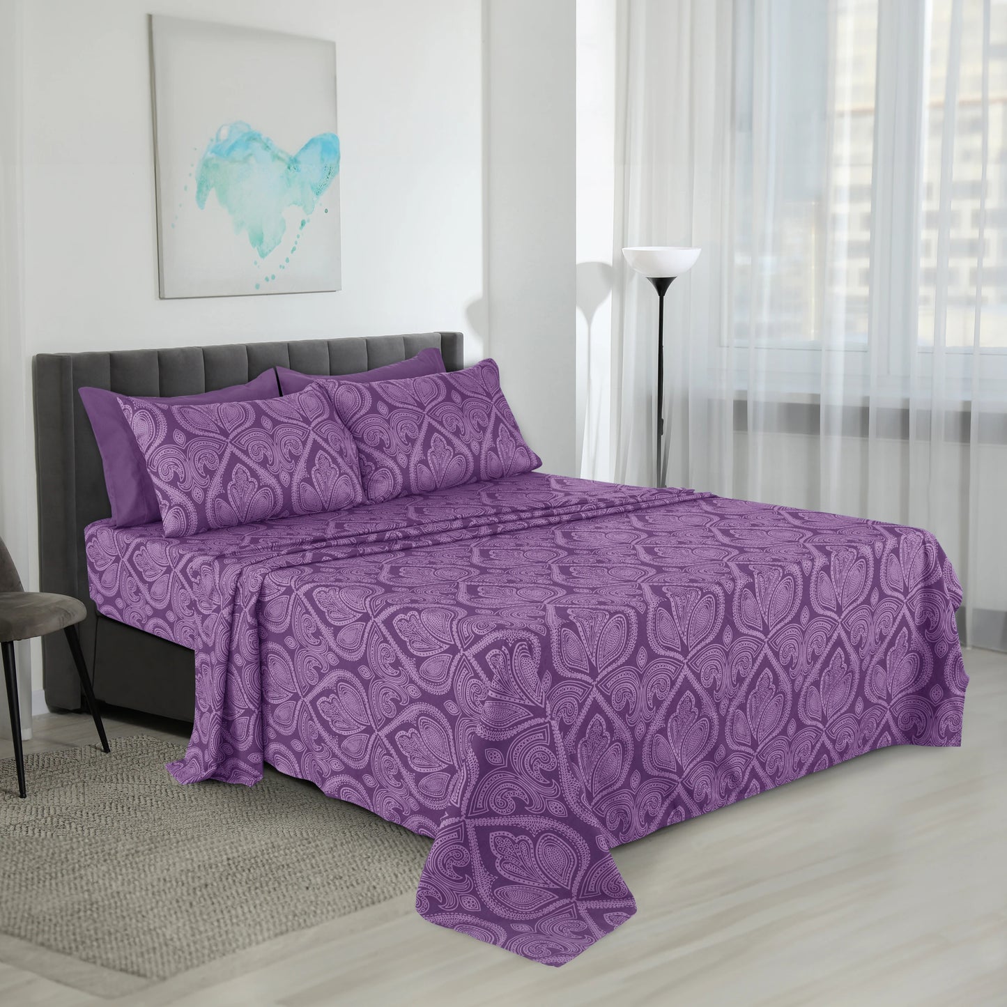 6Pc Paisley Sheet Set – Soft Microfiber