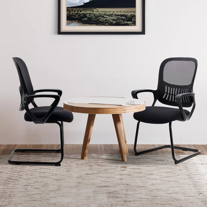 Ergonomic Office Chair No Wheels with Armrest