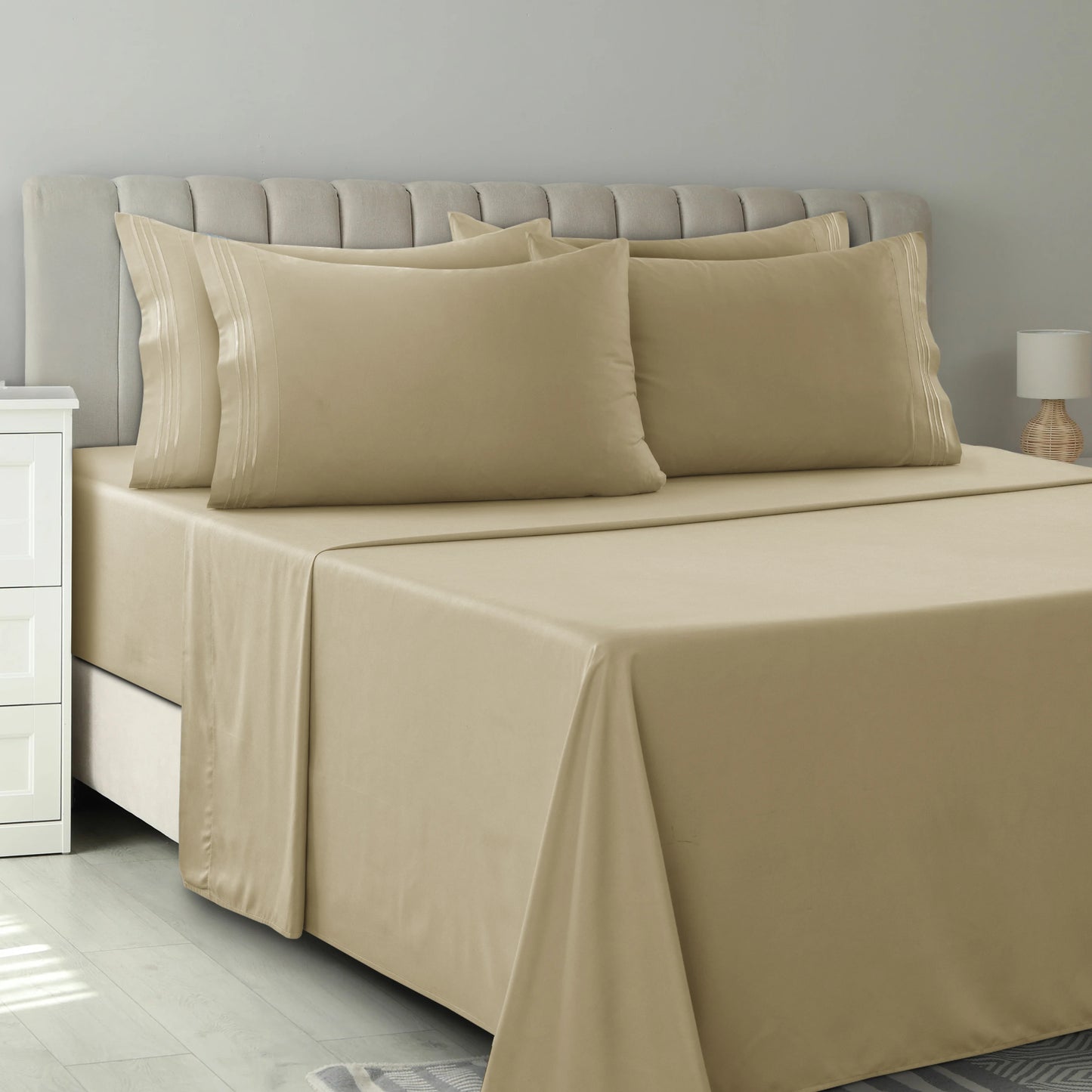 6Pc Solid Sheet Set – Brushed Microfiber