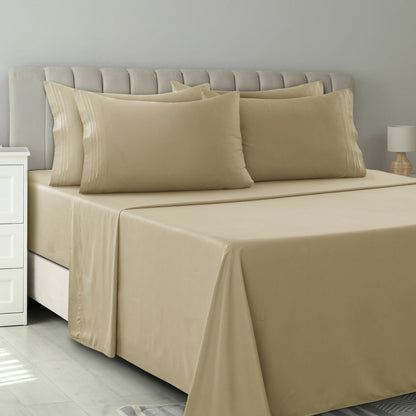 6Pc Solid Sheet Set – Brushed Microfiber
