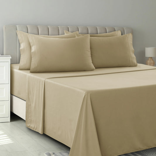 6Pc Solid Sheet Set – Brushed Microfiber
