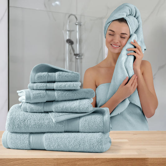 6-Piece Bath Towel Set – 100% Cotton