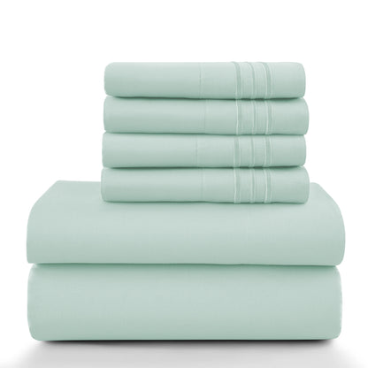 6Pc Solid Sheet Set – Brushed Microfiber