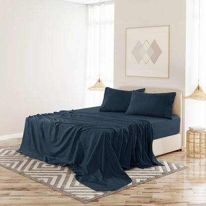 Bed Sheet Set - 4 PC - Embroidered Pillowcases