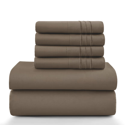 6Pc Solid Sheet Set – Brushed Microfiber