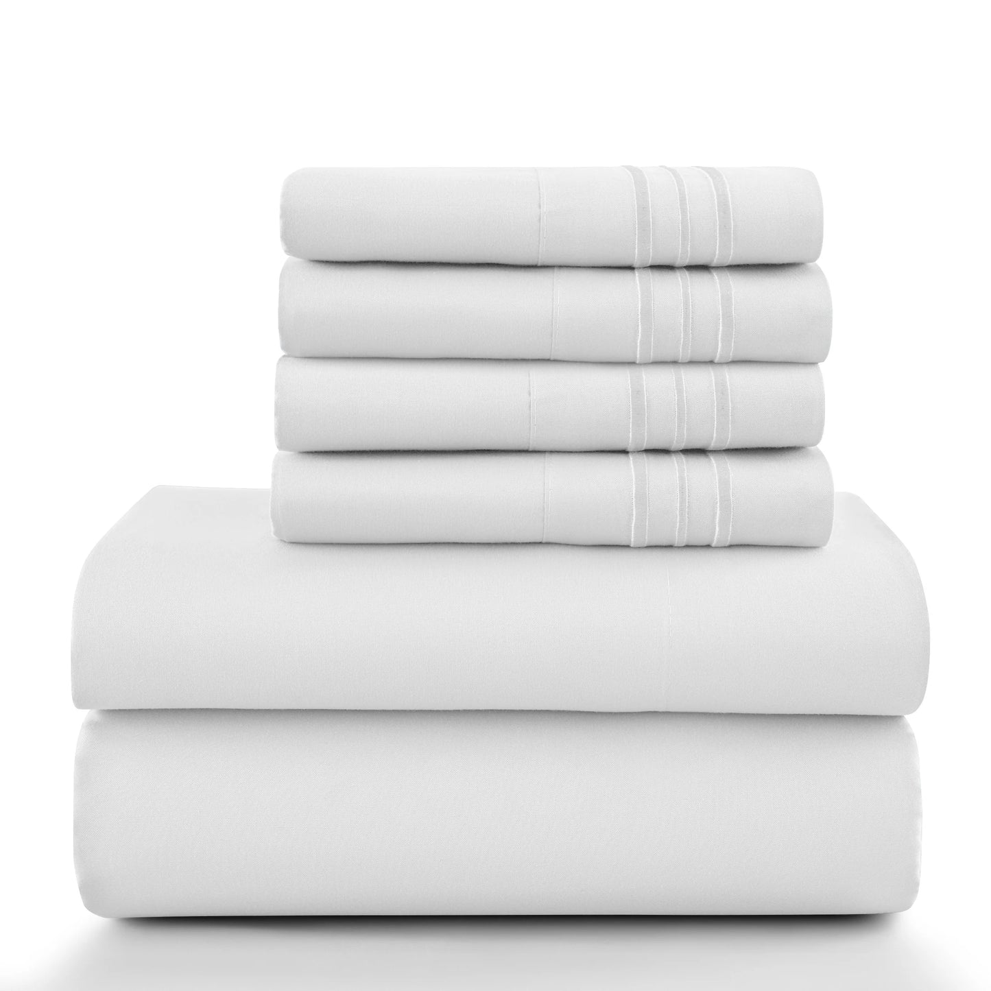 6Pc Solid Sheet Set – Brushed Microfiber