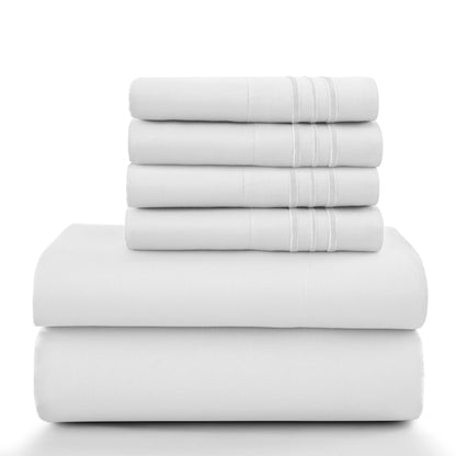 6Pc Solid Sheet Set – Brushed Microfiber