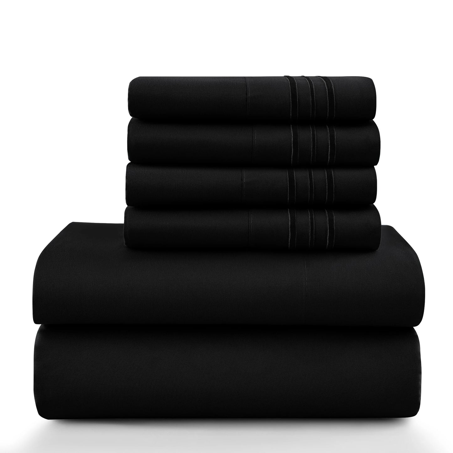 6Pc Solid Sheet Set – Brushed Microfiber