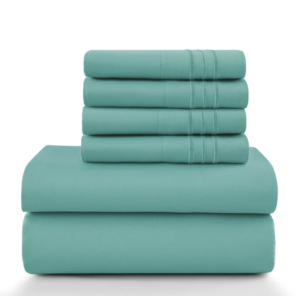 6Pc Solid Sheet Set – Brushed Microfiber