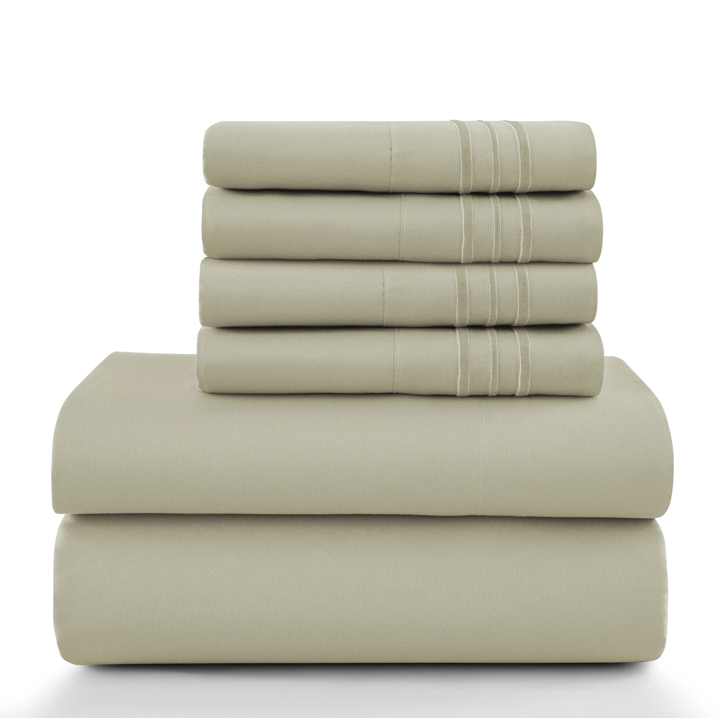 6Pc Solid Sheet Set – Brushed Microfiber