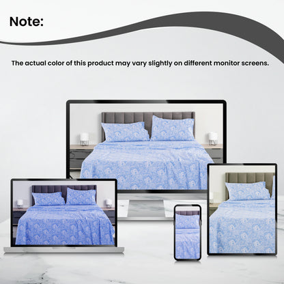 6Pc Paisley Sheet Set, Soft Microfiber