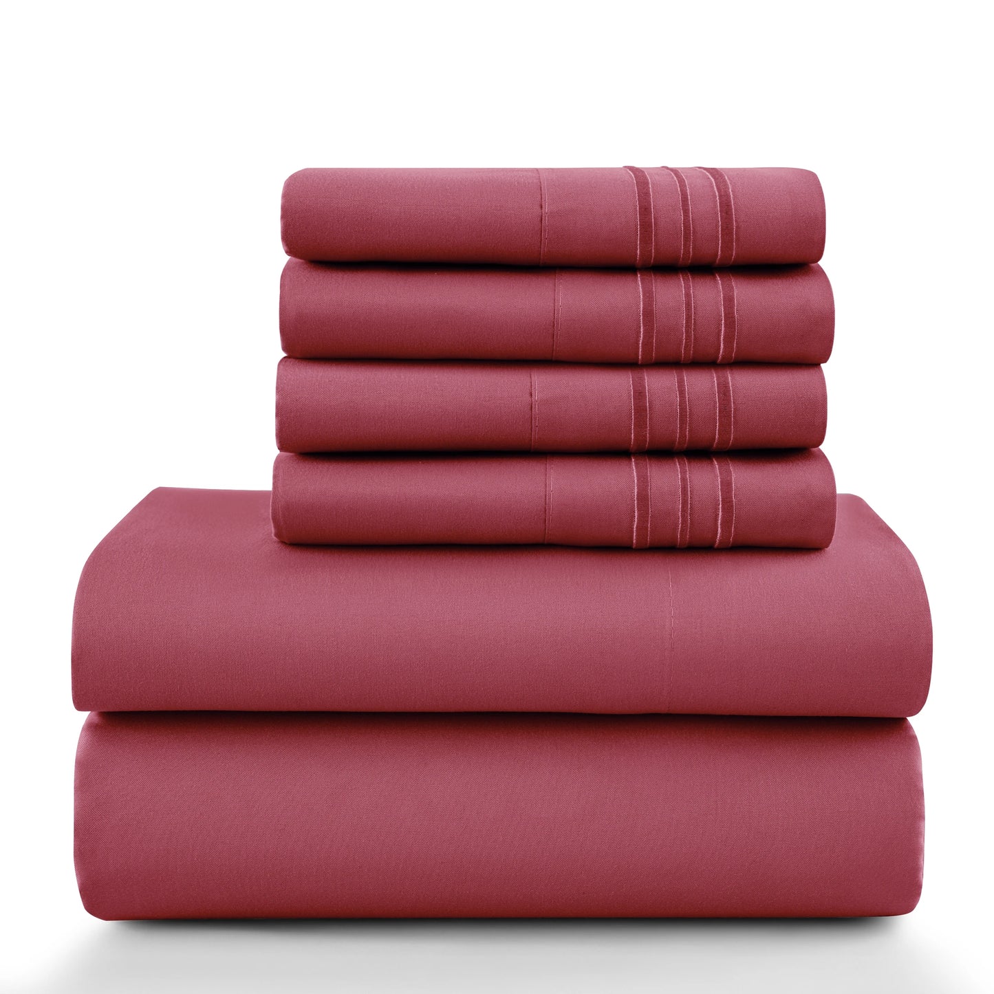 6Pc Solid Sheet Set – Brushed Microfiber
