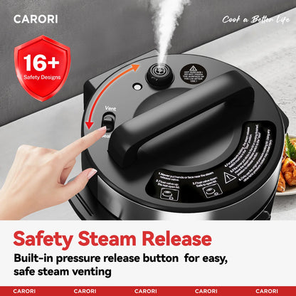 Pressure Cooker 6QT Stainless Steel – 12-in-1 Multi Cooker