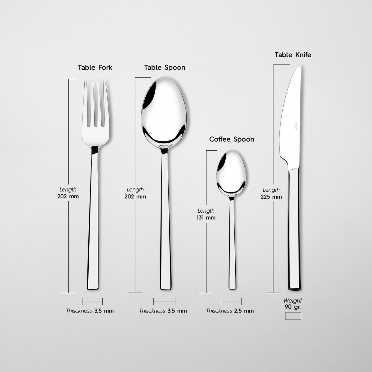 Dalyan 16-Piece Cutlery Set
