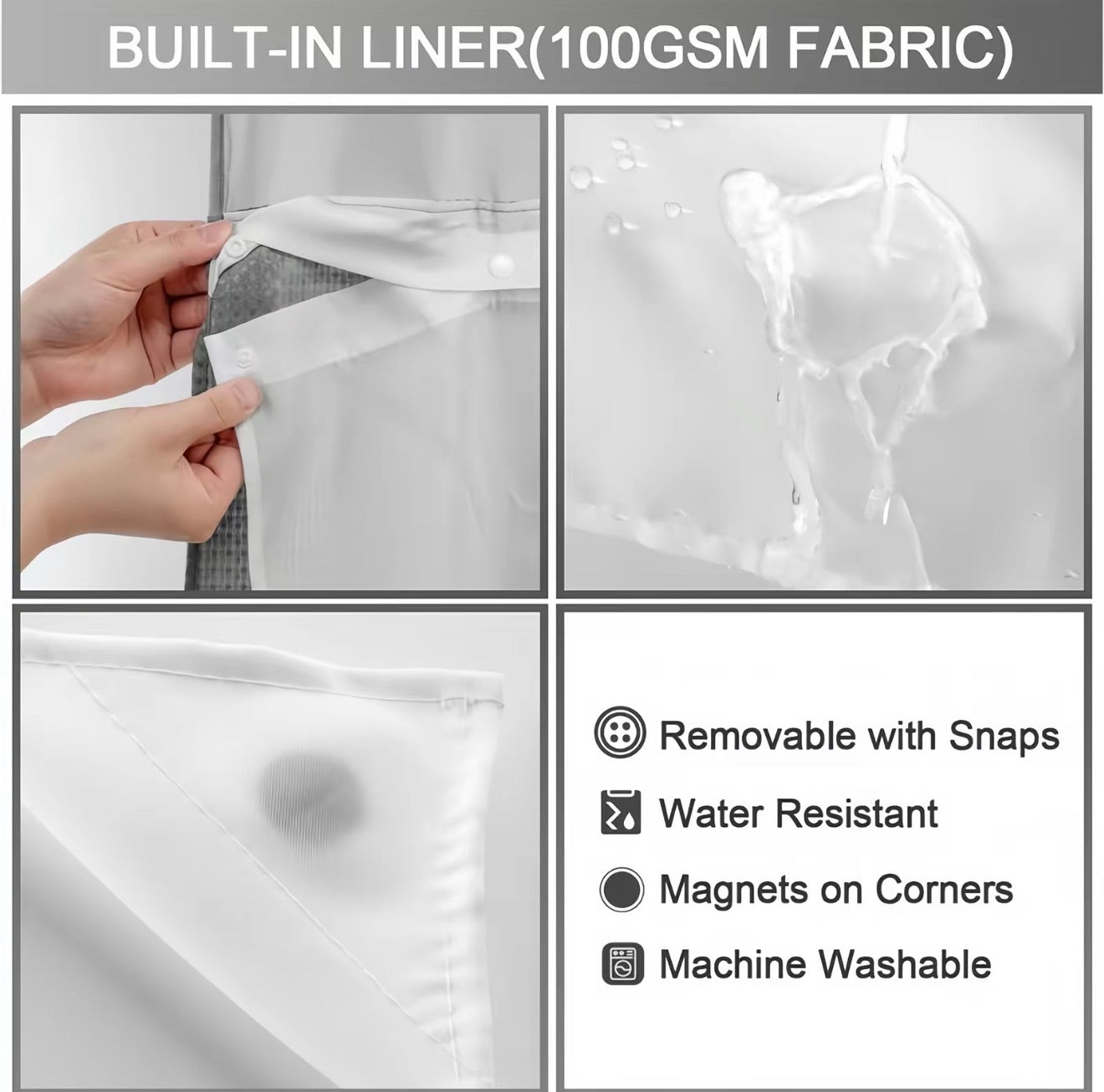 SnapLiner Shower Curtain