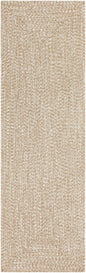 Cream Braided Faux Jute Outdoor Rug