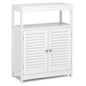 Freestanding Bathroom Floor Cabinet with Double Shutter Doors